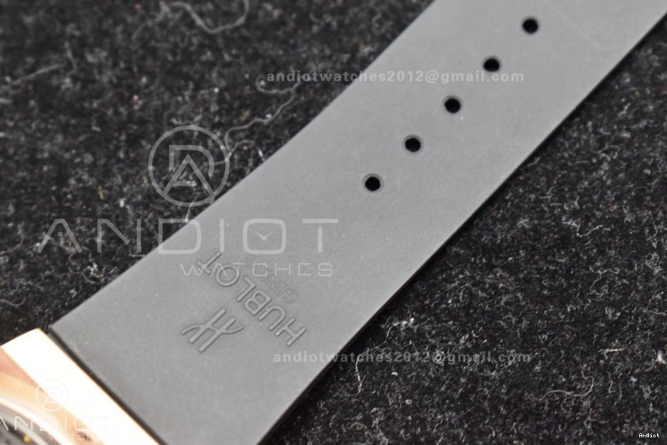 Black RG Edition ZF Big Unico Rubber 1:1 Strap on Hublot Skeleton A1280 Best Dial Bang 0801